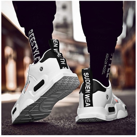 Unisex Low Top Sport Athletic Shoes-White - Picture 8 of 8